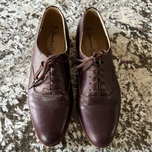 Vintage Famolare Maroon Leather Oxford Size 7.5M